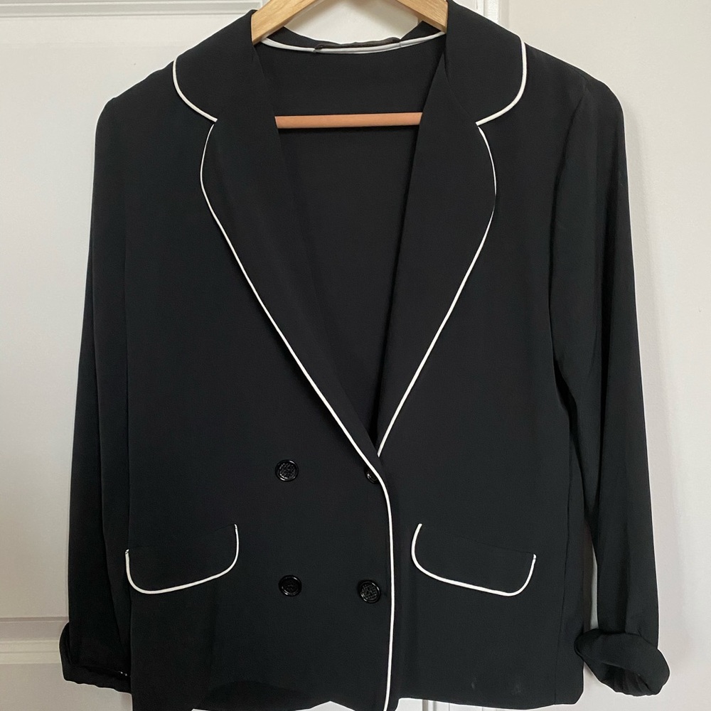 Zara Black Sheer Top